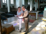 Dirigent Irene overlegt 