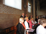 Tenor Frank zingt de solo bij Veni Creator Spiritus